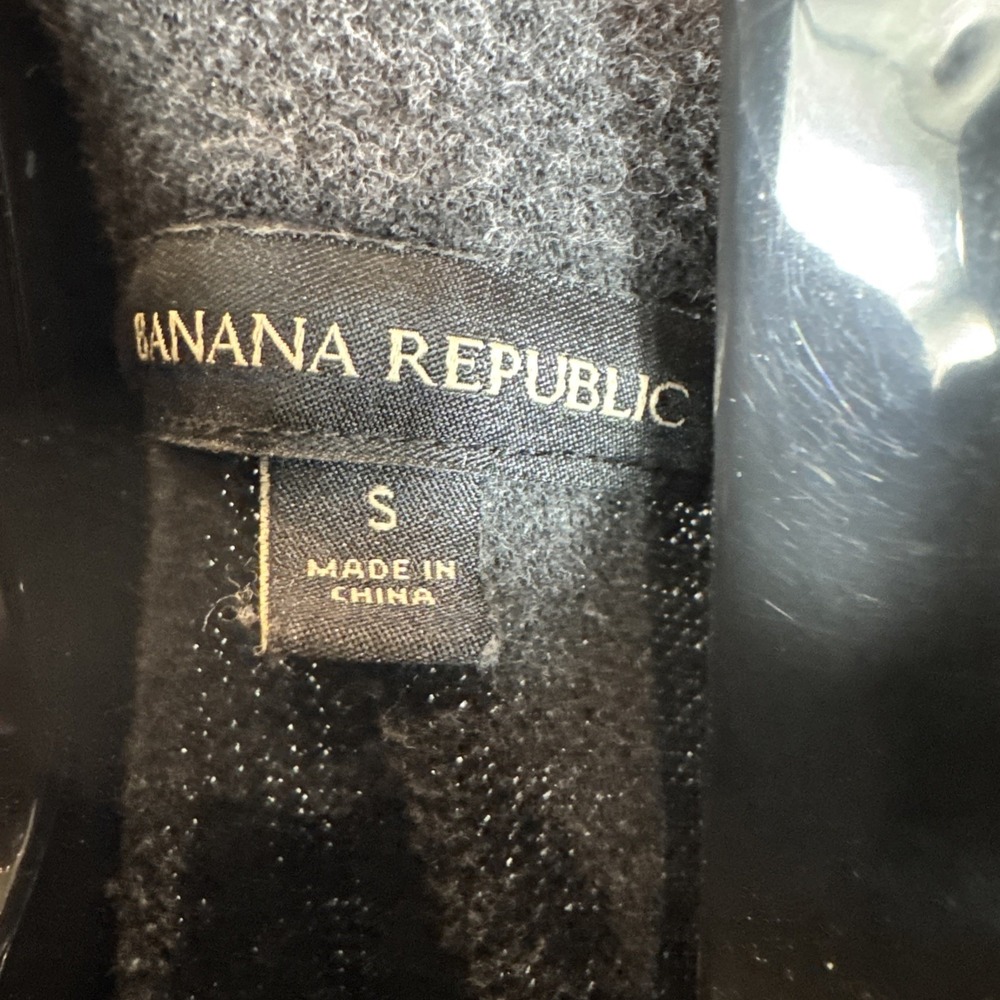 Banana Republic Men's Waffle Quarter Zip Pullover Dark Gray Small - Picture 3 of 7